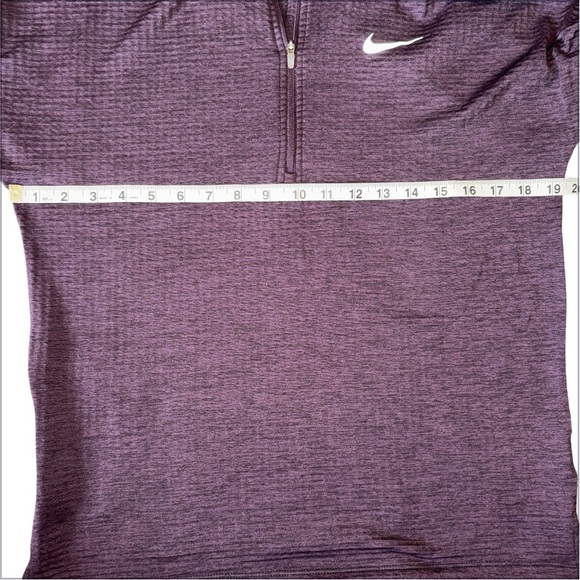 Women’s Nike Pro Dri-fit 1/4 Zip Pullover Long Sleeve Running Shirt Plum Wine Sm - Picture 5 of 9